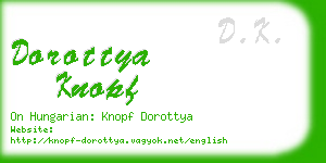 dorottya knopf business card